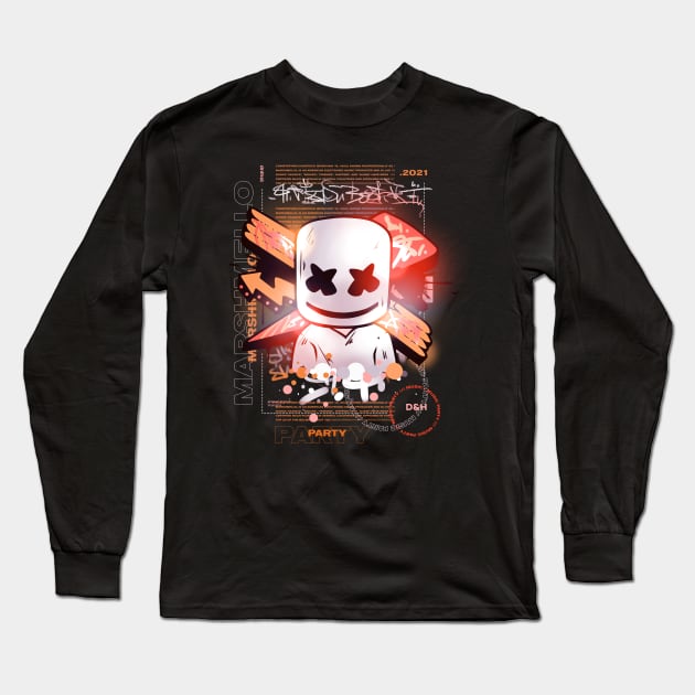 Marshmello | Modern EDM poster Long Sleeve T-Shirt by DenielHast